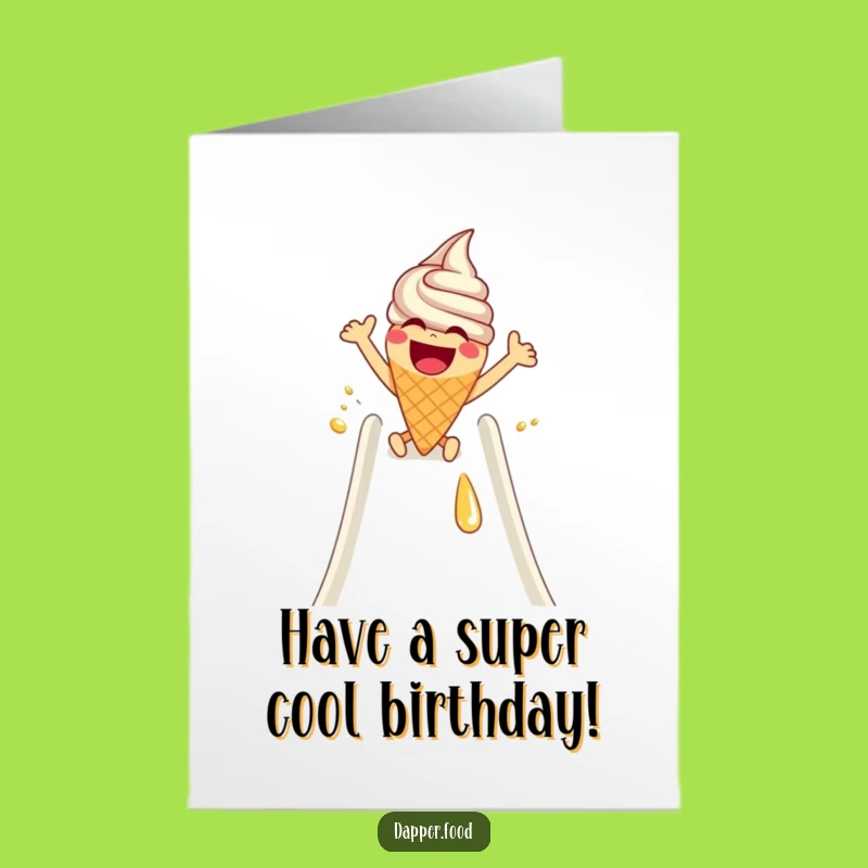 Free Printable Birthday Ice Cream Cone Sliding Card - Funny Downloadable Fun