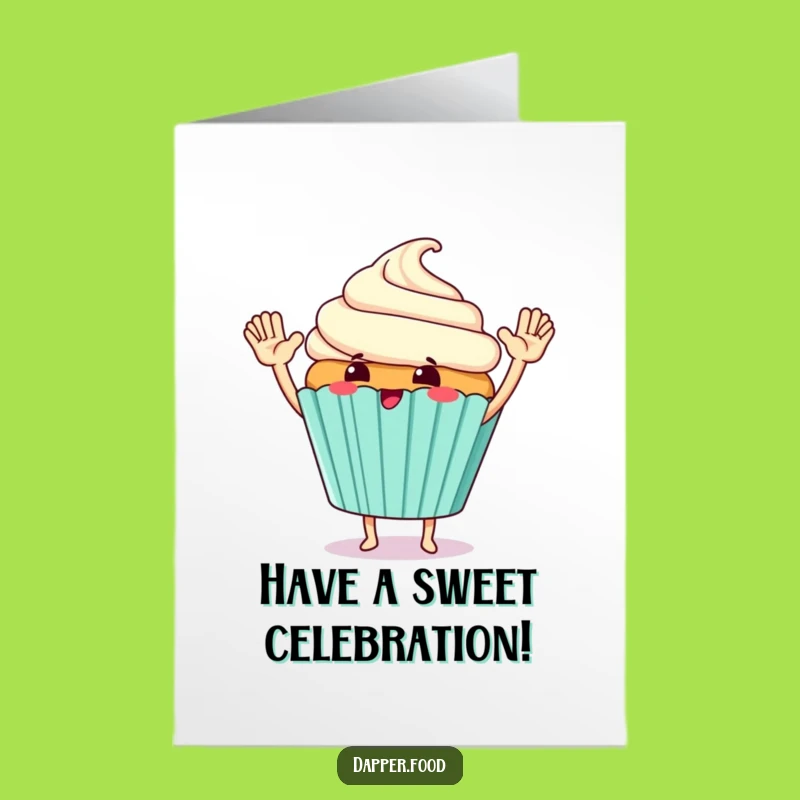 Free Printable Cupcake Birthday Card: Funny High-Five Downloadable Gift