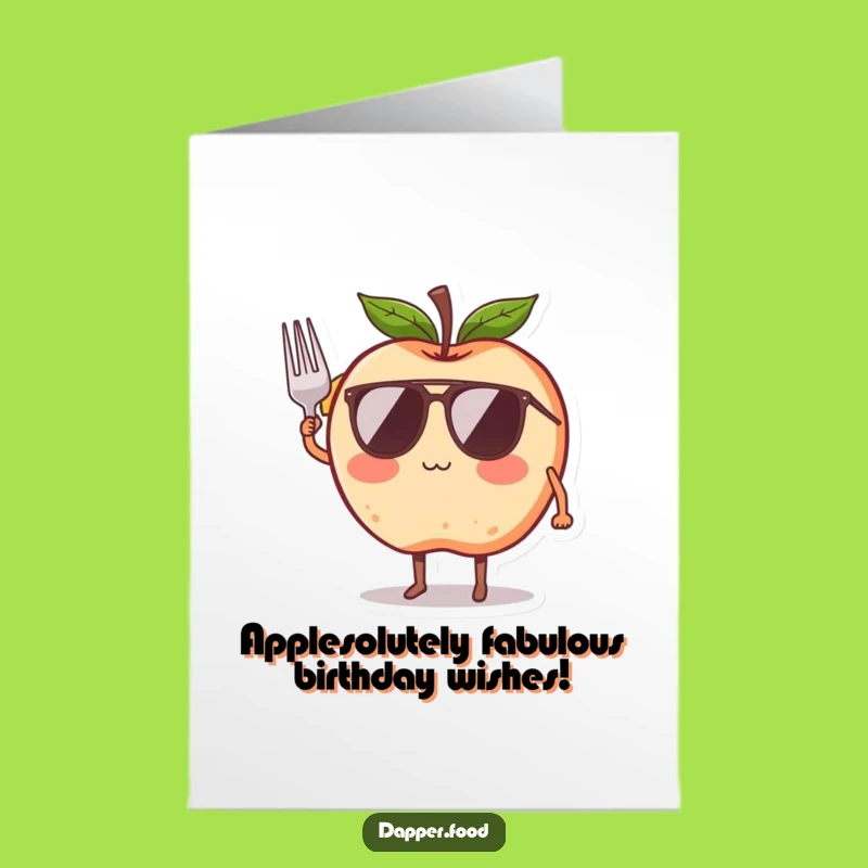 Free Printable Funny Apple Birthday Card - Blushingly Fly into Fun Downloadable