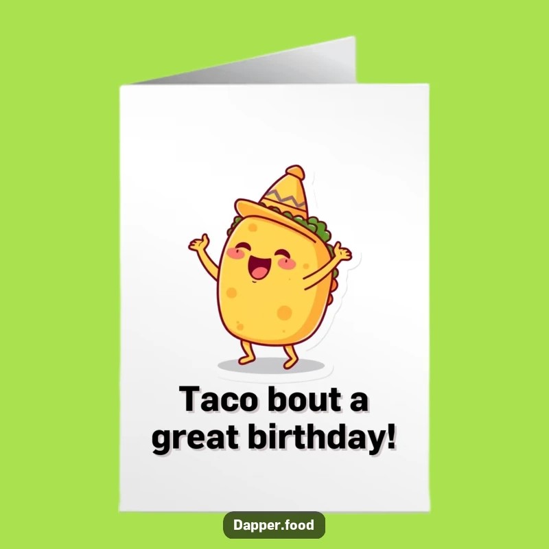 Free Printable Taco Birthday Card - Fiesta Downloadable Gift for a Fun Celebration