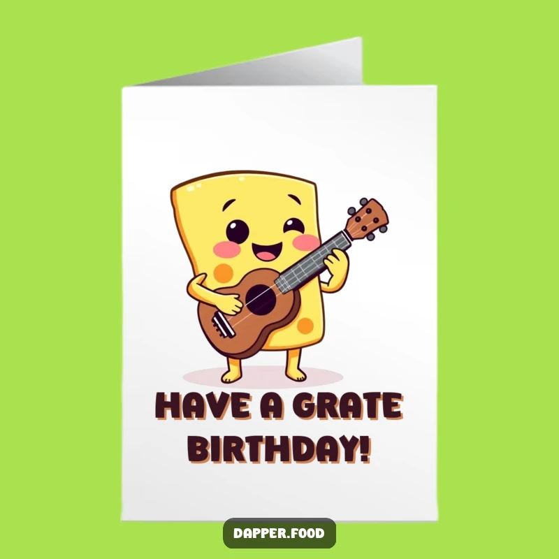 Free Printable Cheese Ukulele Birthday Card Funny Downloadable Gift DIY