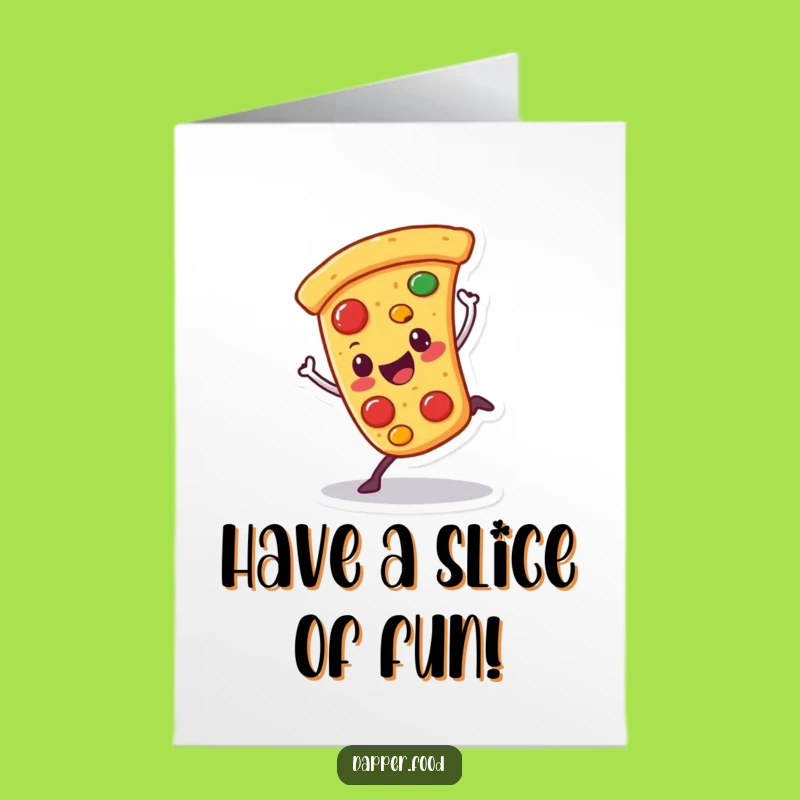Free Printable Birthday Card: Pizza Cartwheel Wobble, Funny Downloadable Greeting