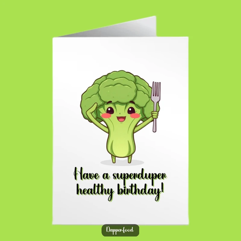 Free Printable Funny Broccoli Birthday Card - Salute to Fun Downloadable Gift