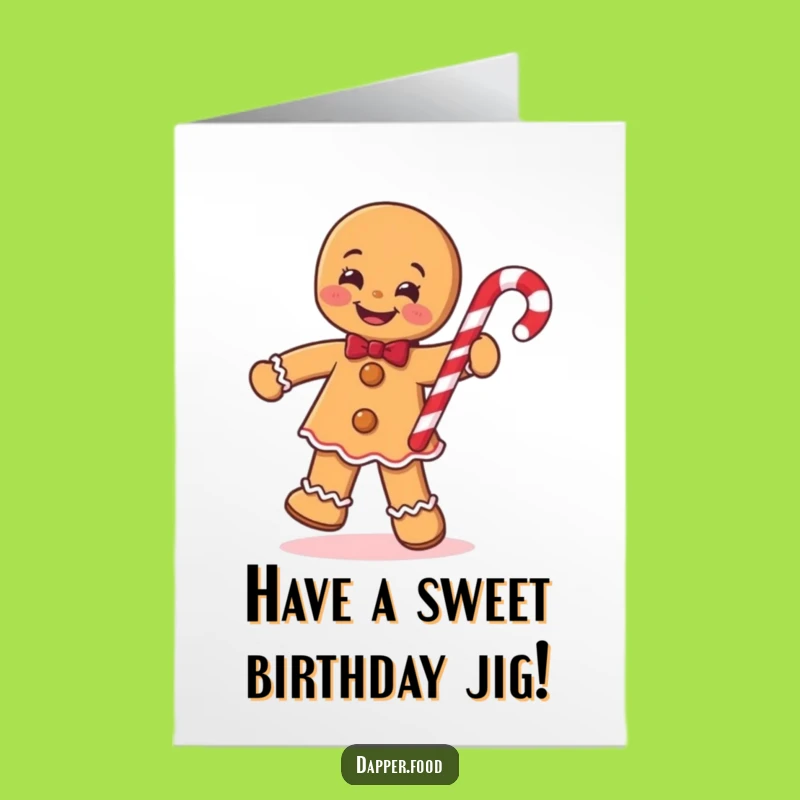 Free Printable Gingerbread Man Birthday Card - Jolly Downloadable Gift for Sweet Celebrations