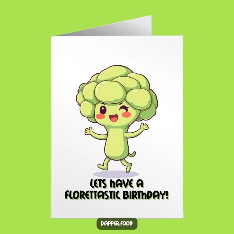 Free Printable Funny Broccoli Birthday Card - Joyful Downloadable Gift