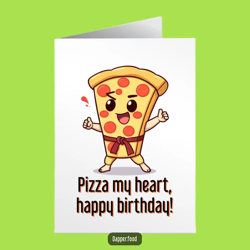 Free Printable Birthday Card: Pizza Chops Its Way to Fun!