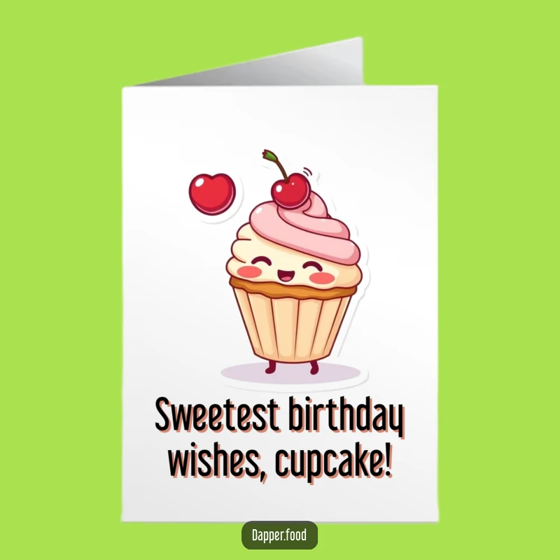 Free Printable Birthday Card: Cute Cupcake Toss, Sweet Downloadable Gift for a Special Day