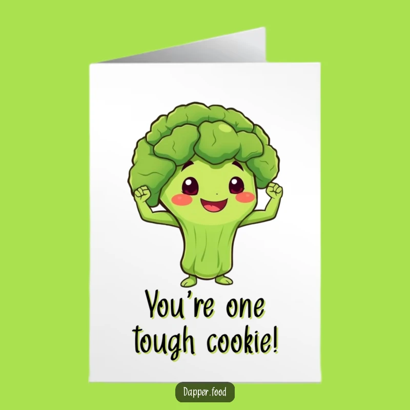 Free Printable Broccoli Birthday Card: Funny Strong Veggie Downloadable Gift