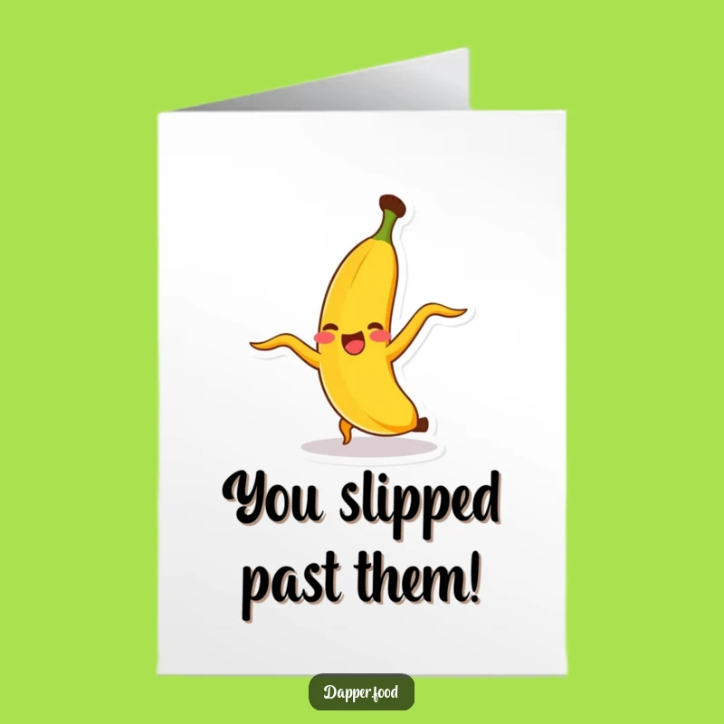 Free Printable Banana Cartwheel Congrats Card Fun Downloadable for Happy Moments Gift