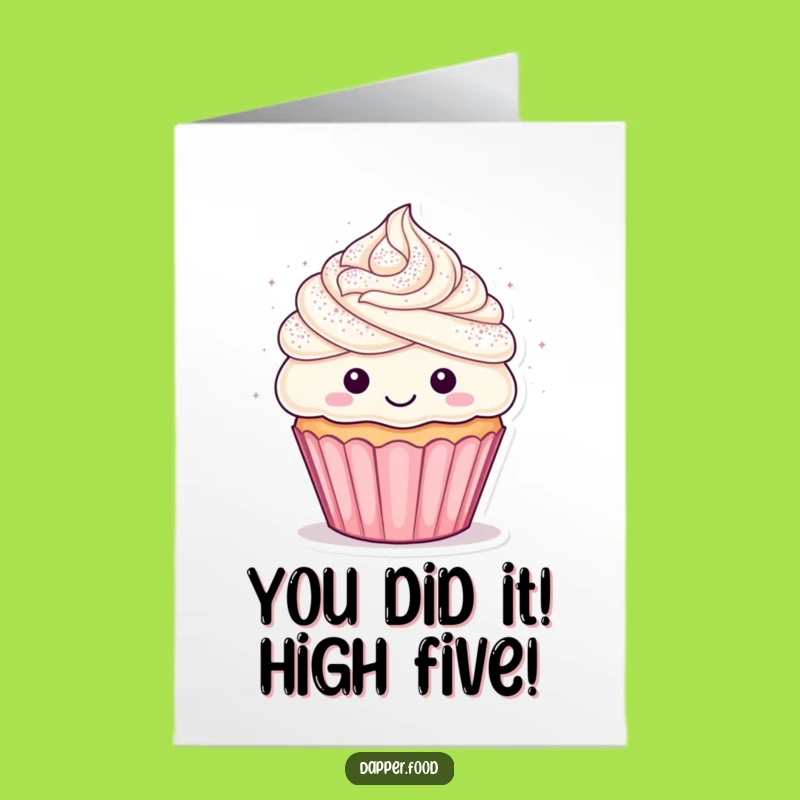 Free Printable Congrats Card: Joyful Cupcake Confetti Shower, Exciting Downloadable Greeting, Fun DIY Gift