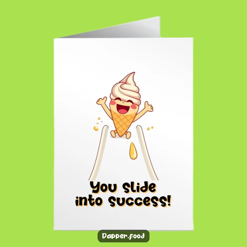 Free Printable Congratulations Ice Cream Cone Sliding Card - Funny Downloadable Treat