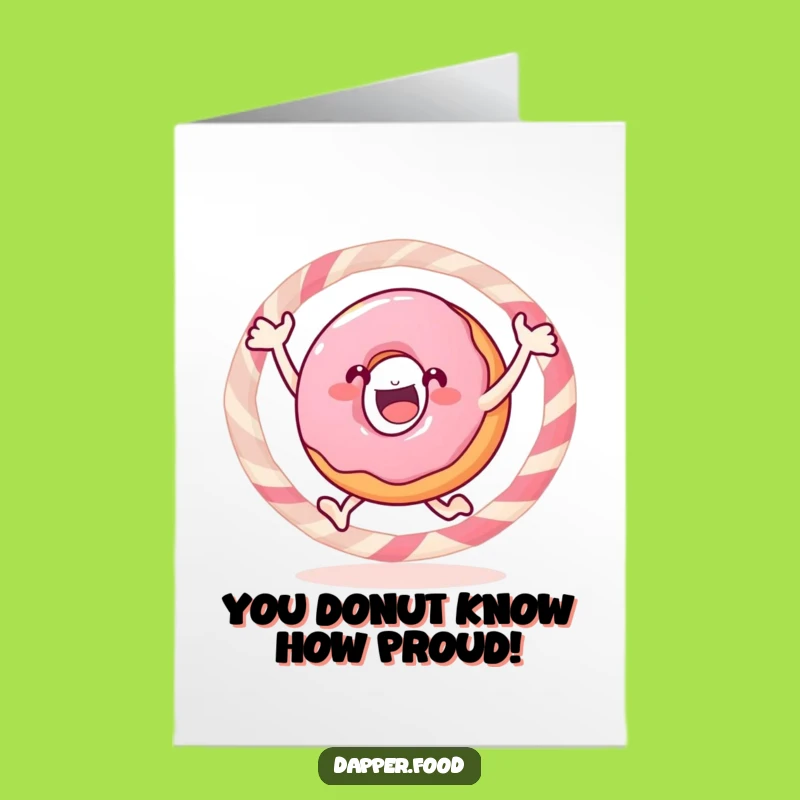 Free Printable Donut Congrats Card: Jump Through Hoops of Success, Funny Downloadable Gift!