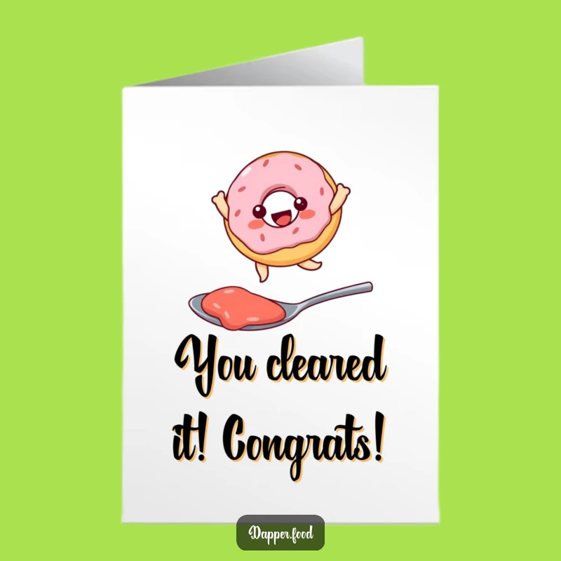 Free Printable Kawaii Donut Congrats Card: Jam Leap Joy DIY