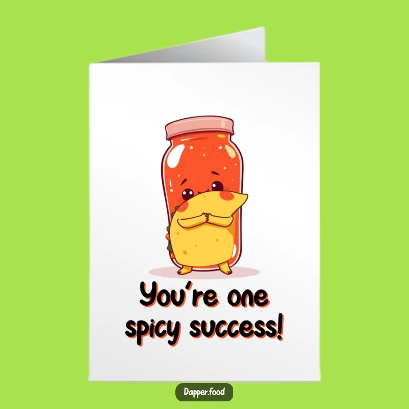 Free Printable Congrats Card: Taco Salsa Hug - Amusing Downloadable Achievement Gift!