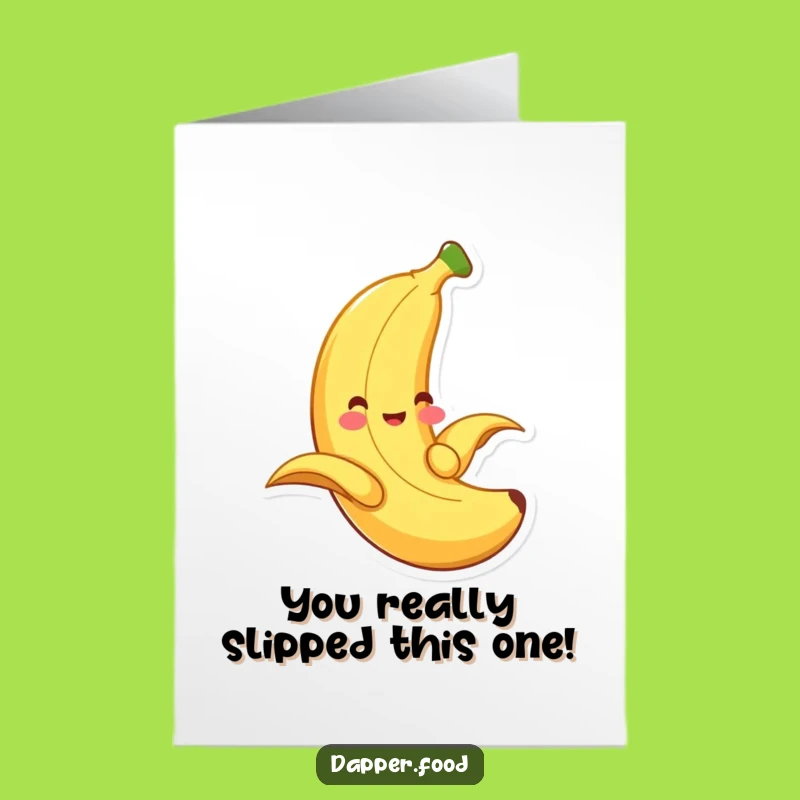 Free Printable Banana Congrats Card: Slipping into Success, Fruity Downloadable Gift!