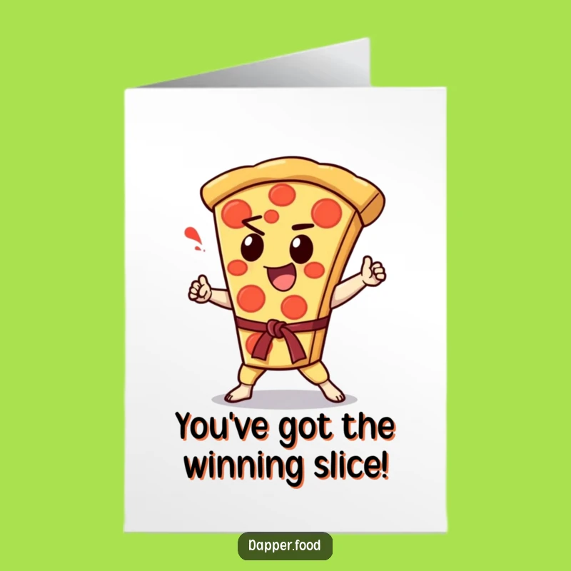 Free Printable Congrats Card: Pizza Kicks Its Way to Victory!