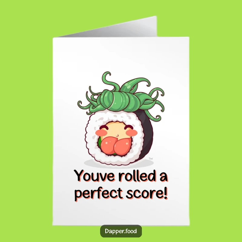 Free Printable Congrats Sushi Card: Funny Downloadable Gift! Spinning Celebration
