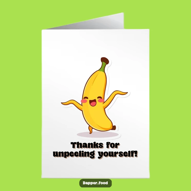 Free Printable Banana Cartwheel Thank You Card Funny Downloadable Gift for Friends