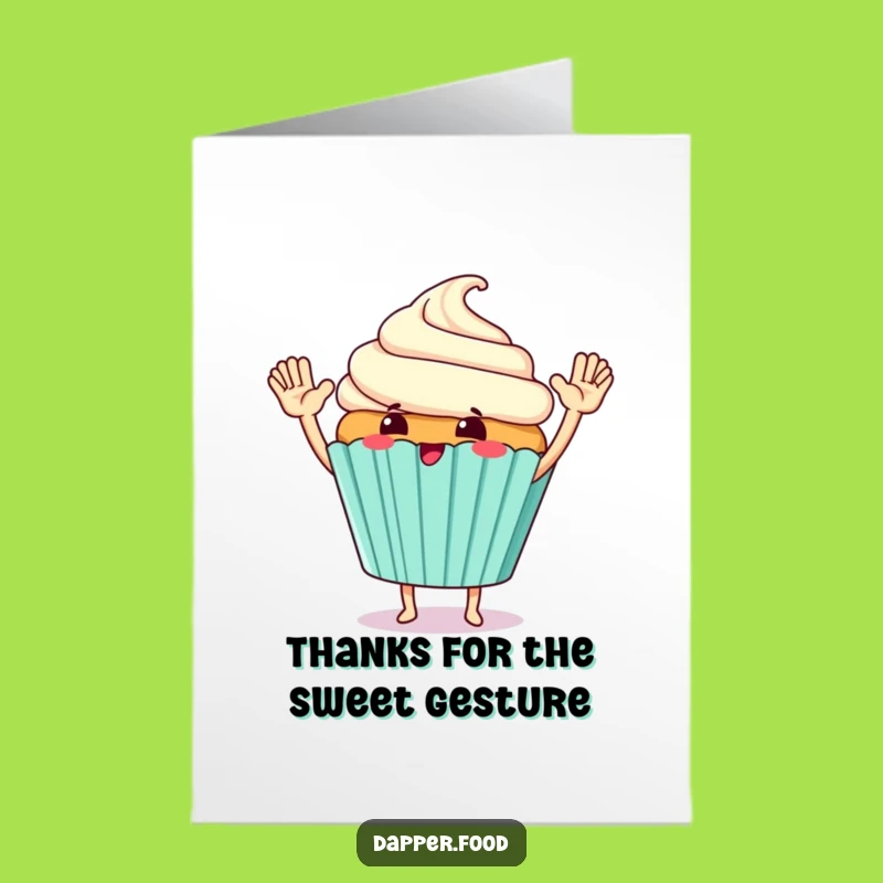 Free Printable Cupcake Thank You Card: Funny High-Five Downloadable Gift