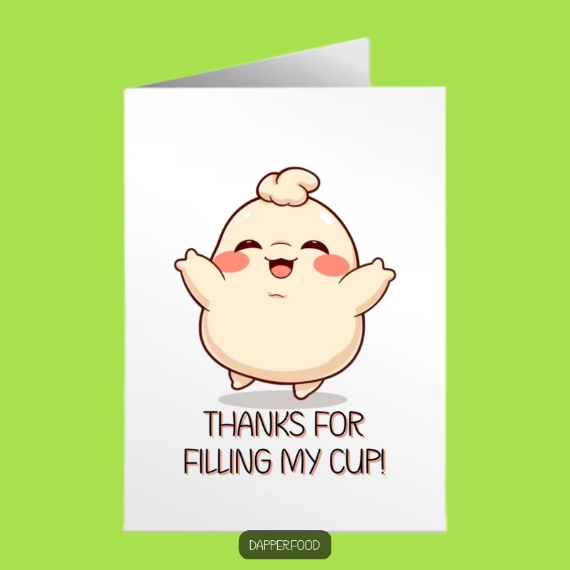 Free Printable Dumpling Thank You Card: A Funny Downloadable Gift of Gratitude