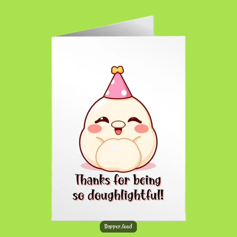 Free Printable Dumpling Thank You Card: Thanks with a Wink, Funny Downloadable Gift!