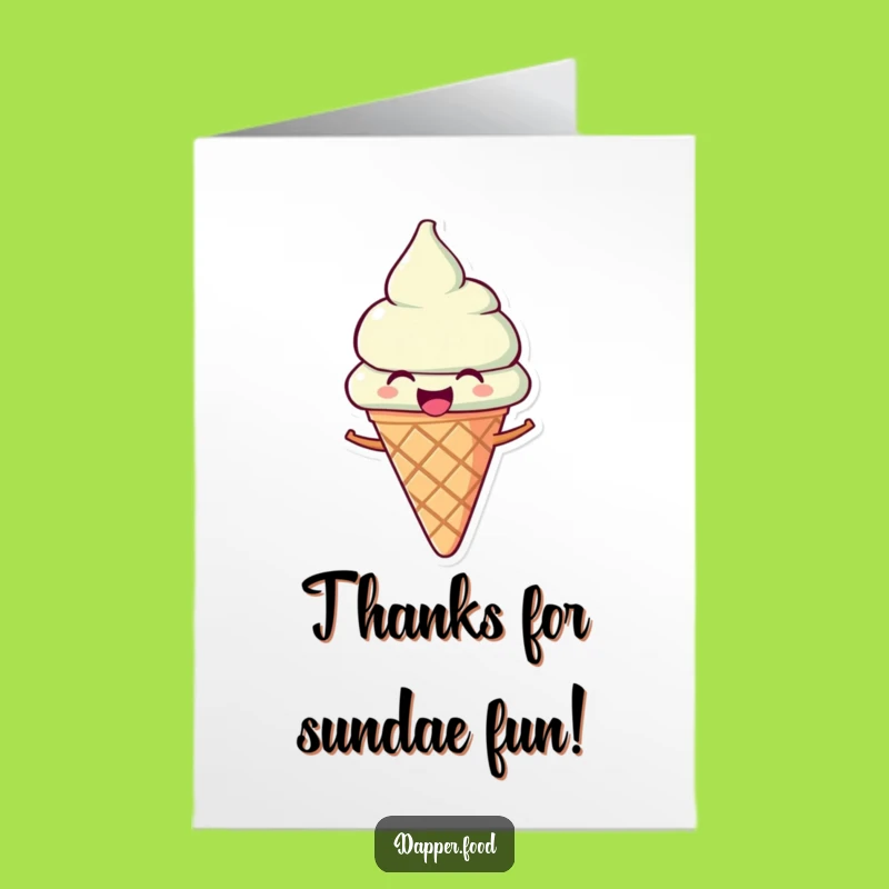 Free Printable Ice Cream Thank You Card: A Funny Downloadable Gift of Sweet Thanks