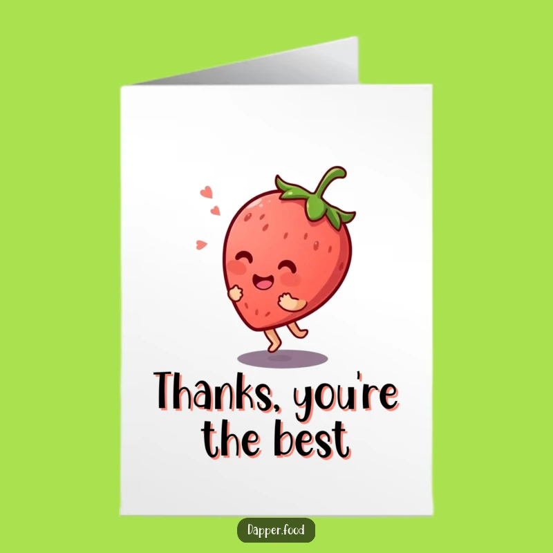 Free Printable Thank You Card: Strawberry Says Thanks!