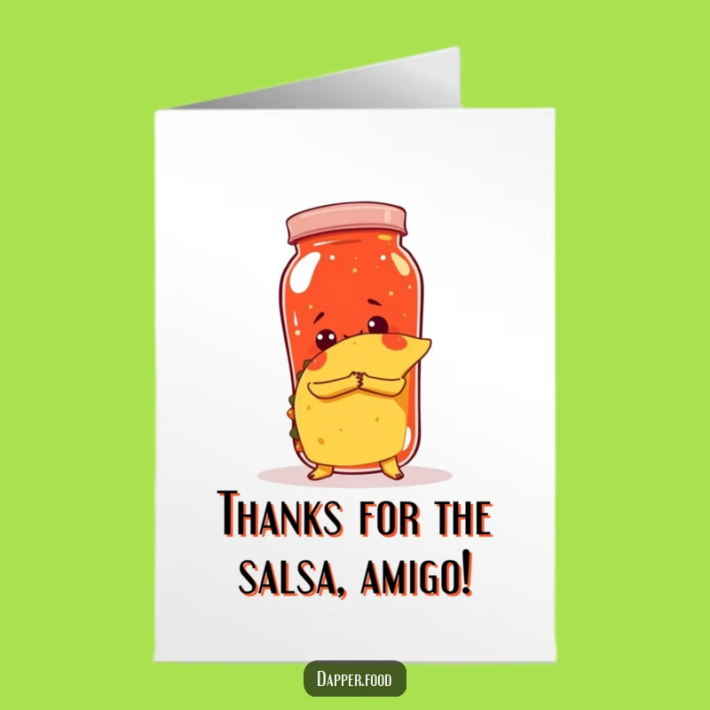 Free Printable Thank You Card: Taco Salsa Hug - Heartfelt Downloadable Gift!