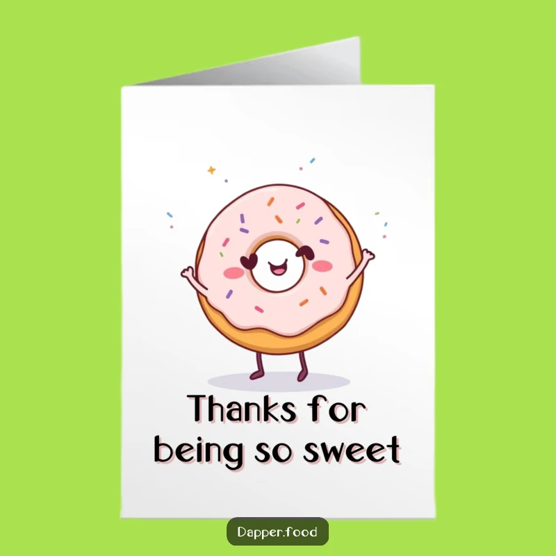 Free Printable Thank You Donut Dance Card Funny Downloadable Gift DIY