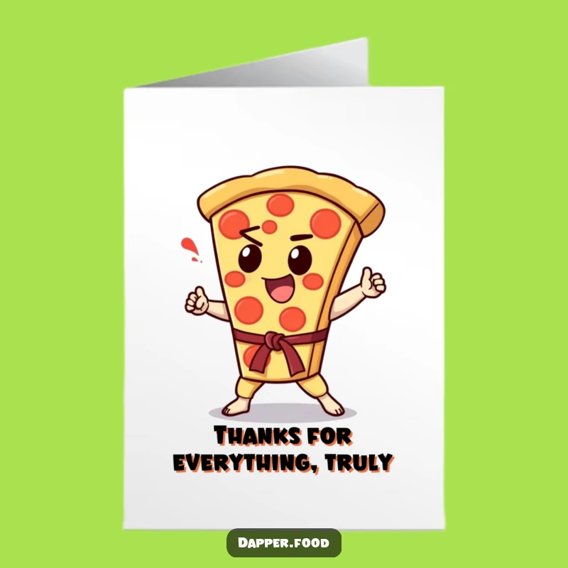 Free Printable Thank You Card: Pizza Says Thanks!