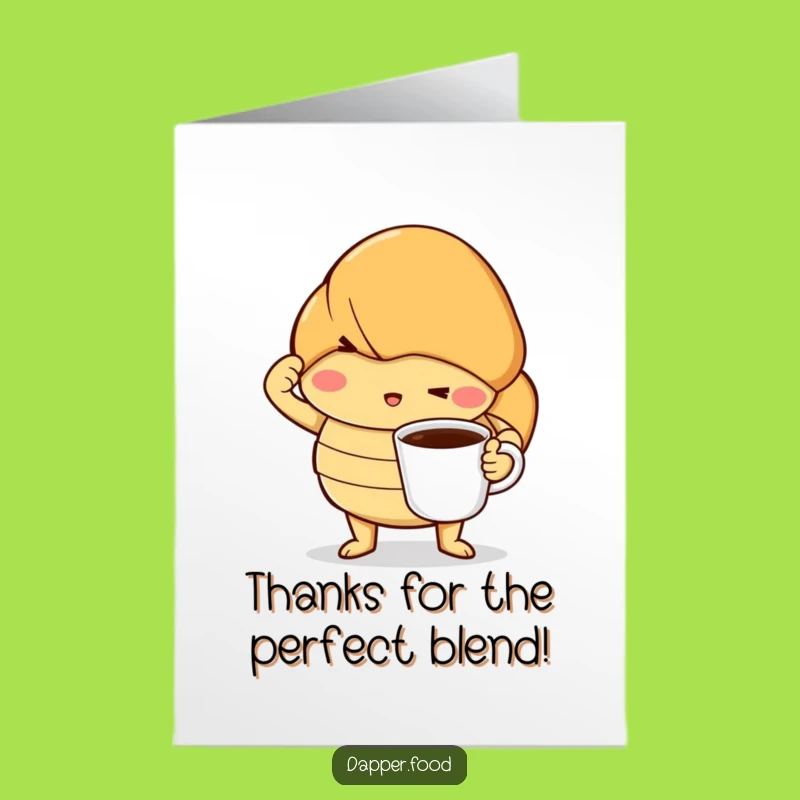 Free Printable Thanks Croissant Card: Funny Downloadable Gift! Dramatic Gratitude Pose