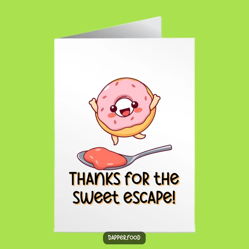 Funny Free Printable Thank You Card: Donut Jam Jump DIY