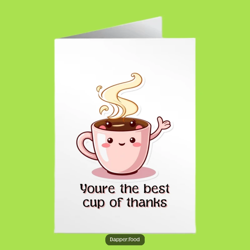 Free Printable Funny Coffee Cup Thank You Card - Warm Downloadable Greeting