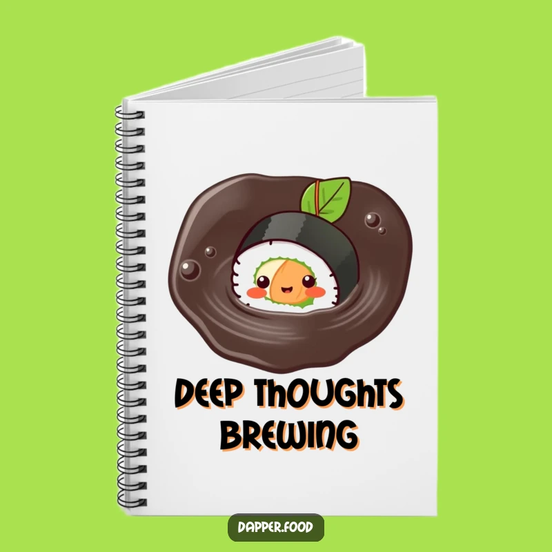 Creative Funny Kawaii Sushi Notebook: Jot Ideas with a Swimming Sushi