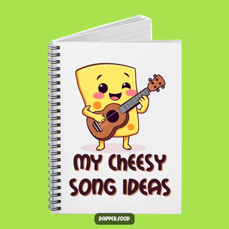 Funny Cheese Ukulele Notebook: Jot Musical Notes, Perfect Cheesy Funny Gift