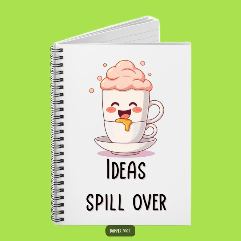 Funny Coffee Mug Spill Notebook: Cute Journal for Ideas, Perfect Funny Gift for Students