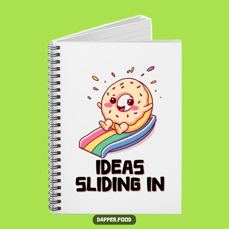 Funny Donut Rainbow Slide Notebook: Journal Character for Cheerful Notes