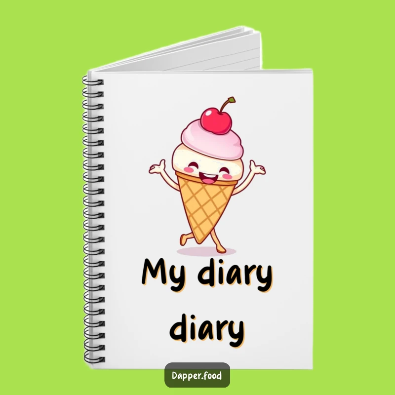 Funny Ice Cream Cone Jig Notebook - Jot Down Your Sweet Ideas Gift