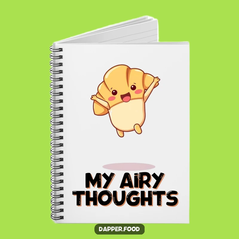Funny Kawaii Croissant Cartwheel Notebook: Joyful Ideas, Perfect Gift!