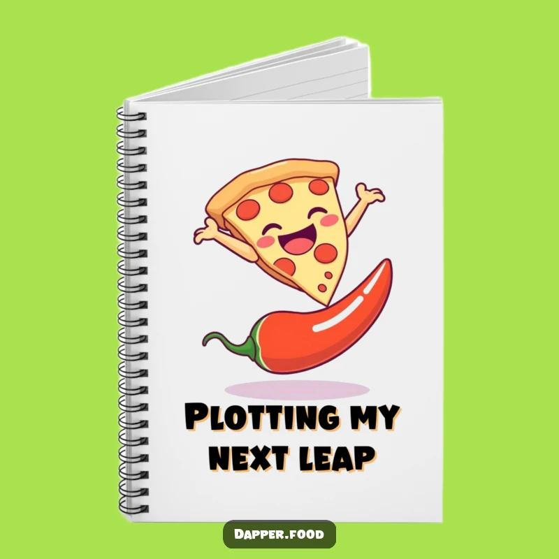 Funny Pizza Leap Notebook, Humorous Journal Gift for Food Lovers