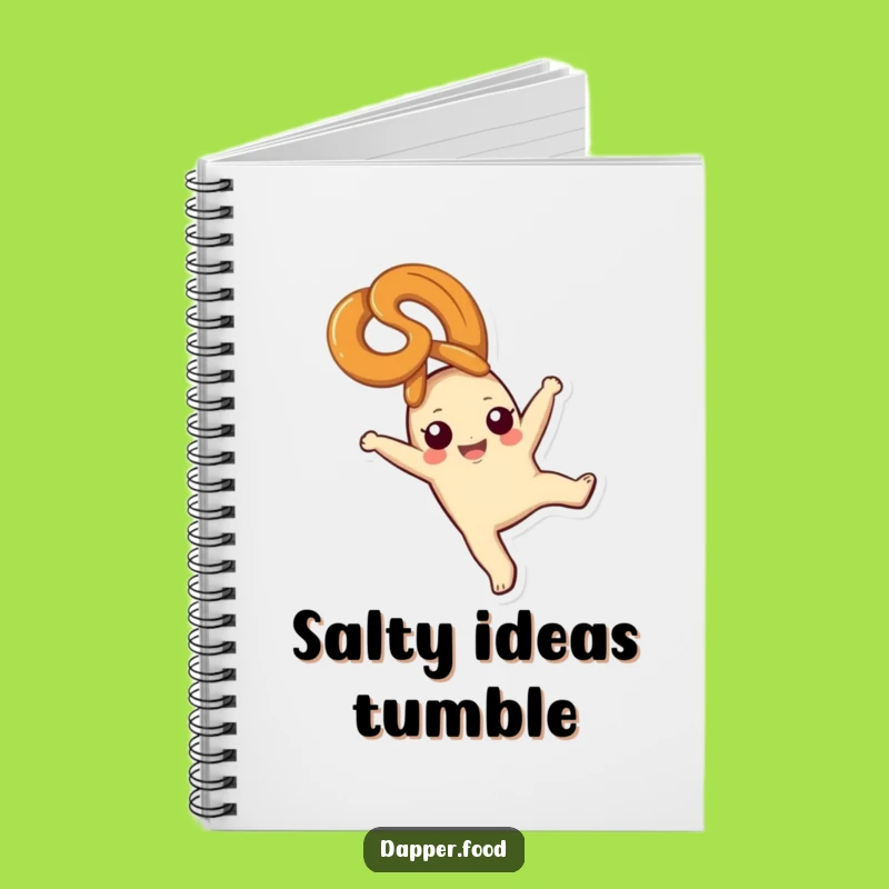 Funny Pretzel Notebook: Jot Down Ideas with a Blissful Cartwheeling Snack