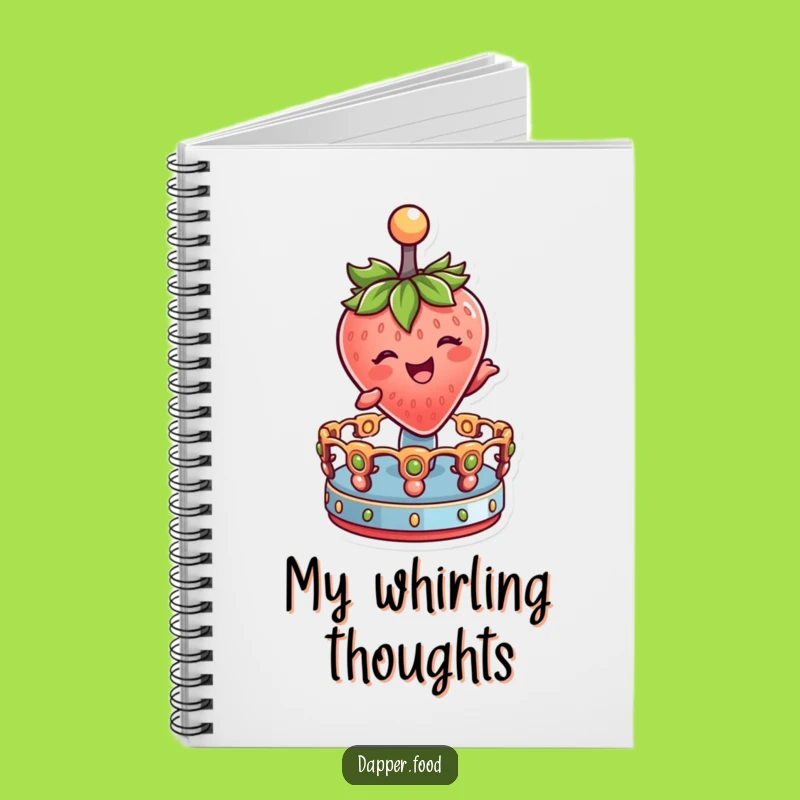 Funny Strawberry Spin Notebook: Jot Down Joyful Ideas
