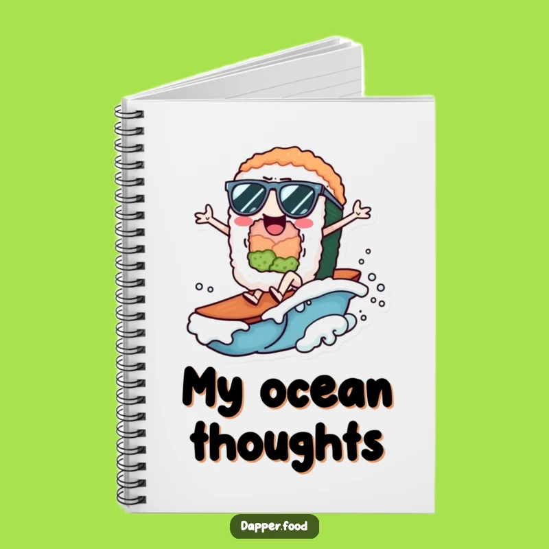 Funny Sushi Wave Notebook: Jot Down Ideas with Cool Vibes
