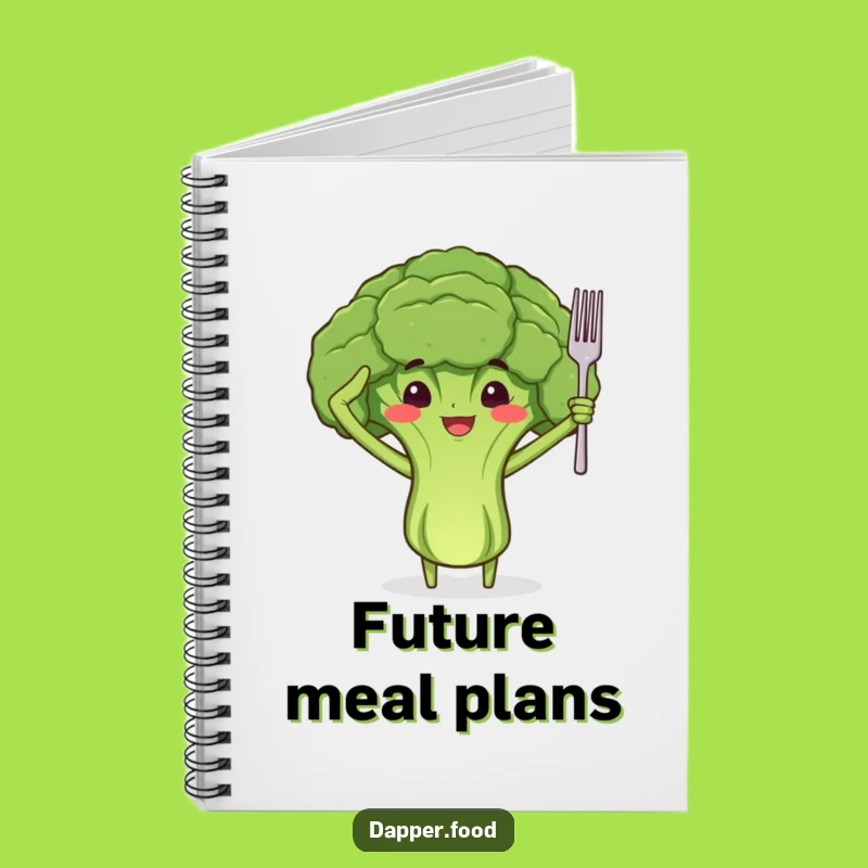 Funny Proud Broccoli Salute Notebook: Jot Down Healthy Ideas Gift