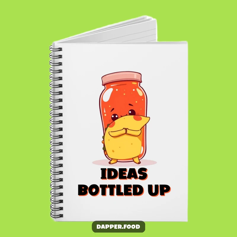 Funny Taco Salsa Hug Notebook, Humorous Journal Gift for Foodies