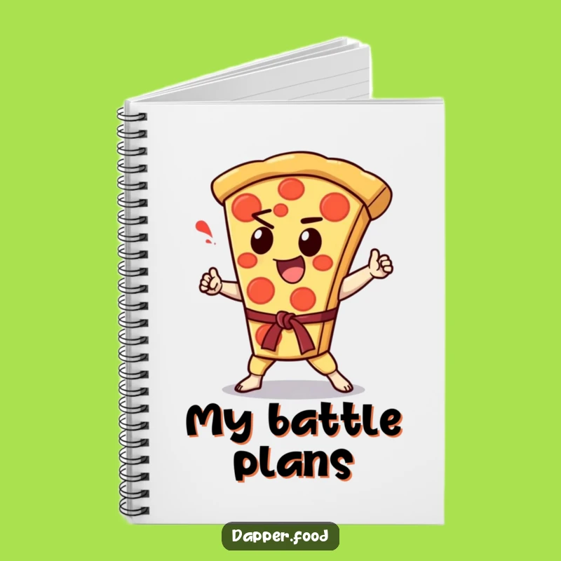 Funny Kawaii Pizza Karate Chop Notebook: Enthusiastic Notes, Perfect Gift!