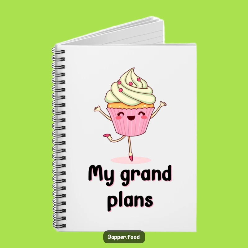 Funny Cupcake Pirouette Notebook - Ballet Dessert Journal, Ideal Gift