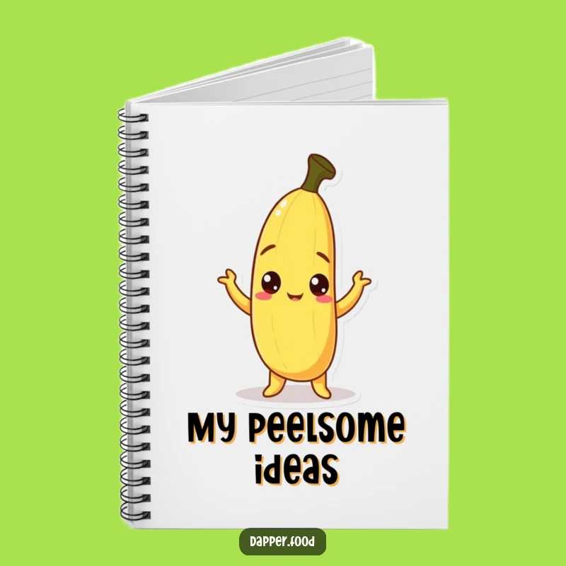 Funny Curious Banana Notebook - Quirky Fruit Pose Journal for Comical Notes