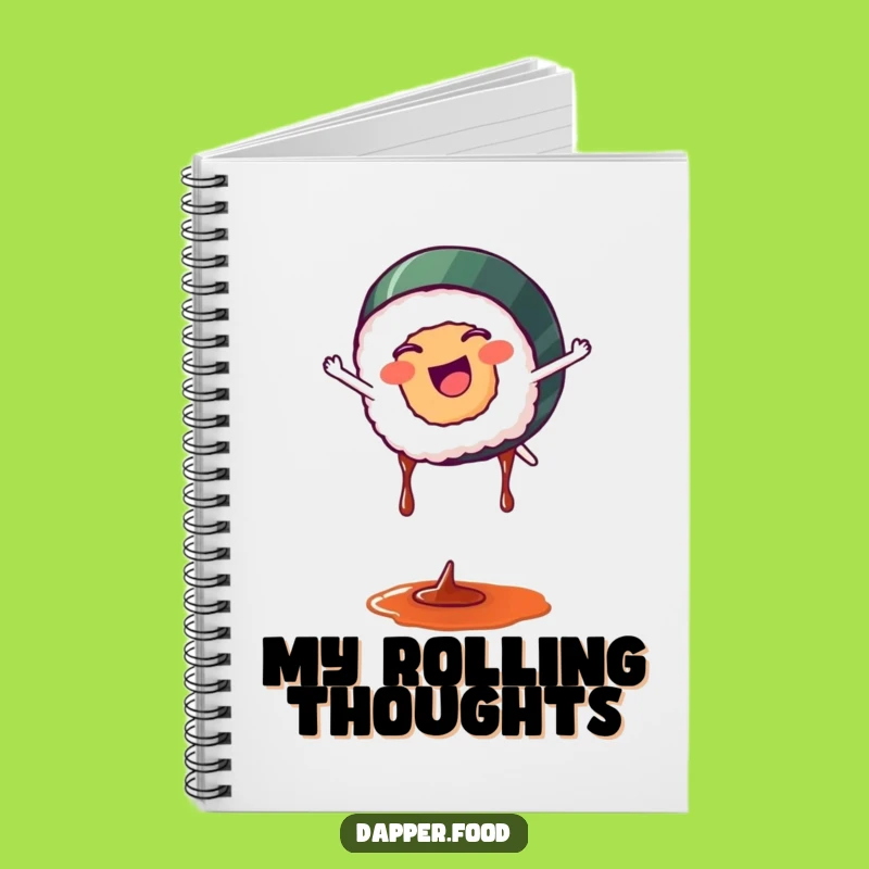 Funny Sushi Cartwheel Notebook: Roll With Your Ideas