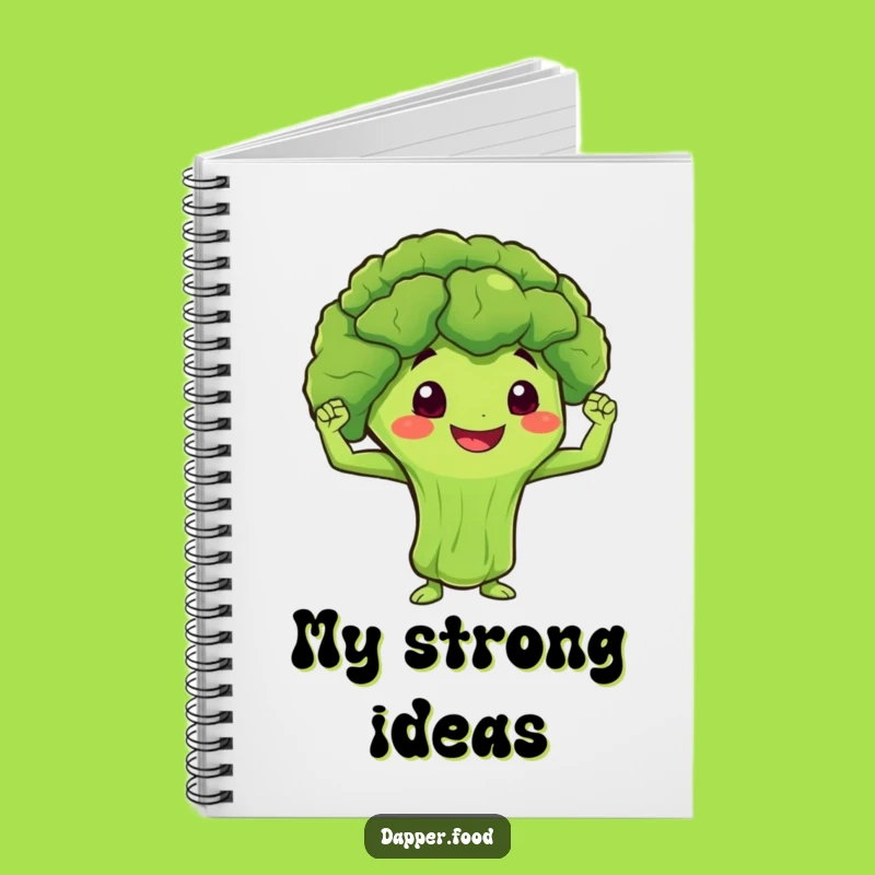 Funny Broccoli Muscle Notebook: Jot Down Goals, Fitness Vibes